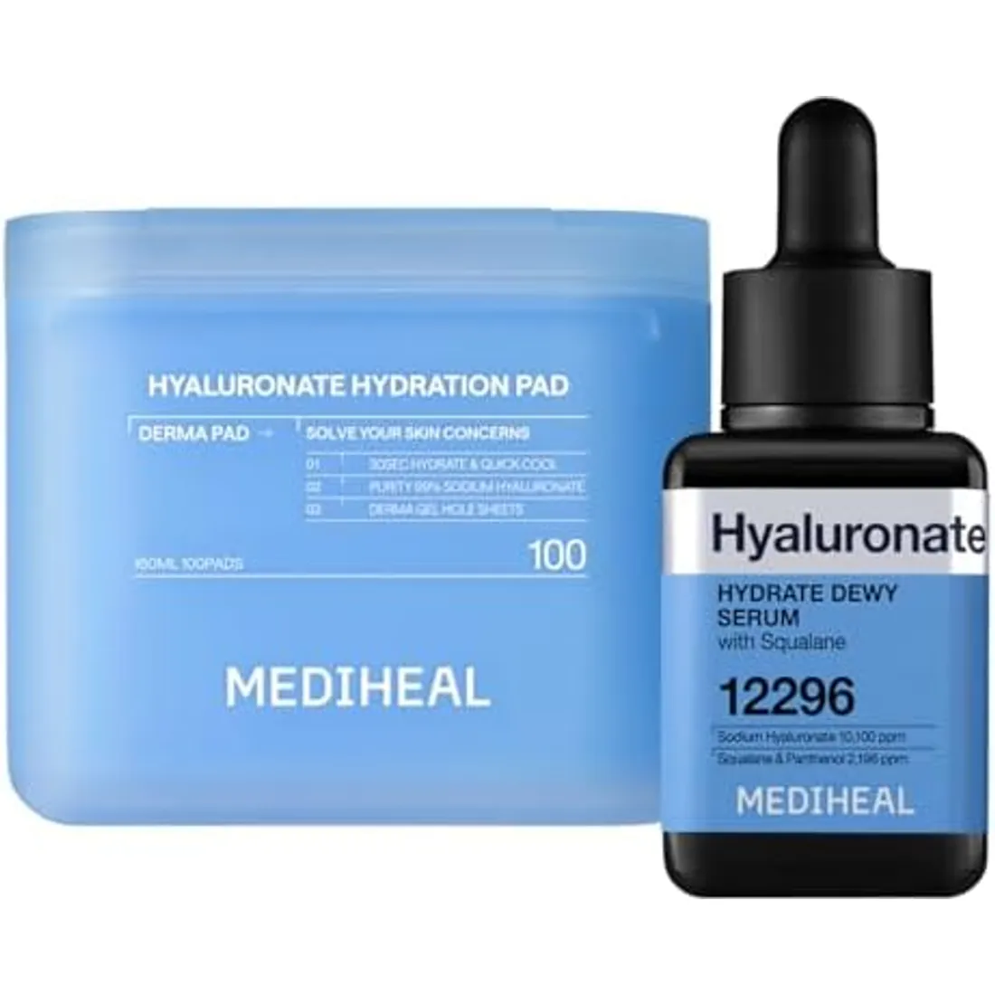 MEDIHEAL Hyaluronate Hydrate Dewy Serum & Mask Skin Care Duo Set