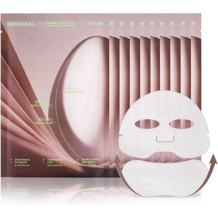 MEDIHEAL Retinol Collagen Eye & Face Lifting Bundle – Retinol Eye Patches 60ct + Retinol Collagen Ampoule Lifting Mask 4ct product detail